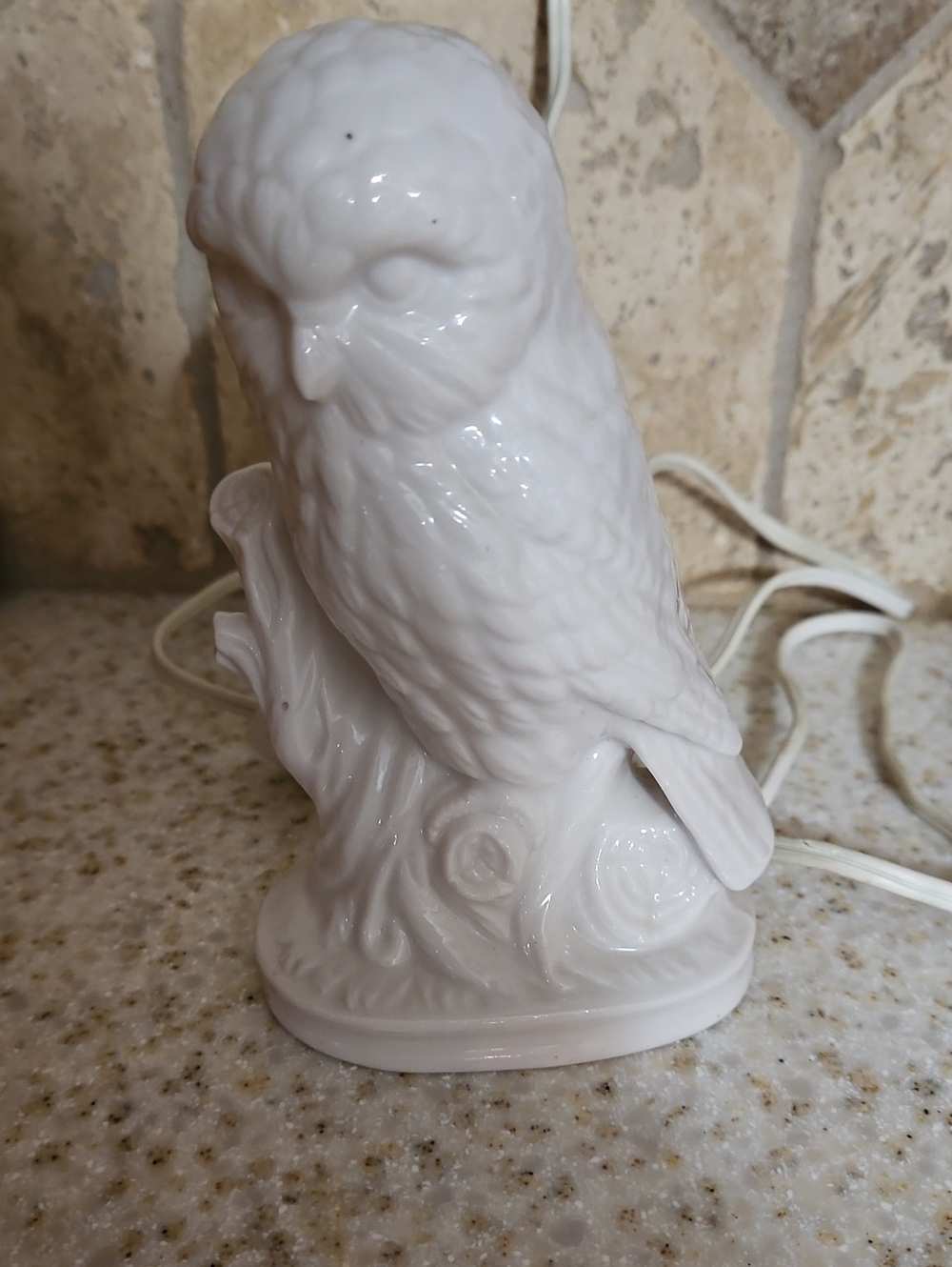 Vintage Porcelain Owl Accent Lamp - Warm White Made In Japan - Picture 2 of 6